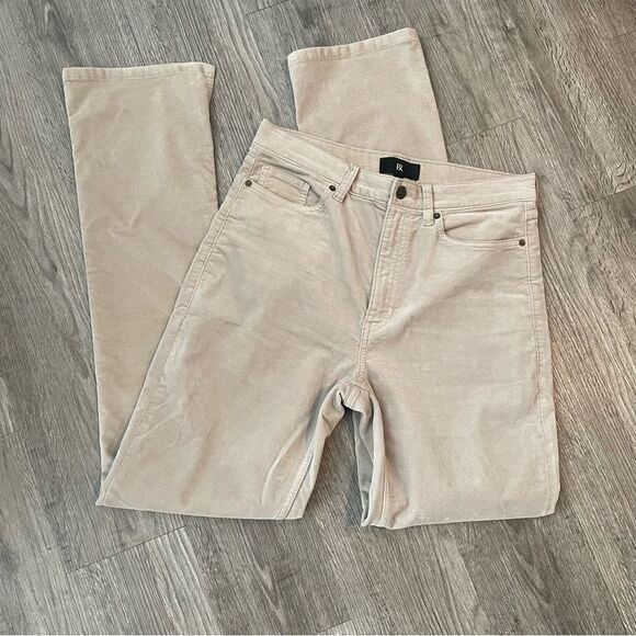 BANANA REPUBLIC Khaki Velvet Flare Split Hem Pants - Picture 1 of 7